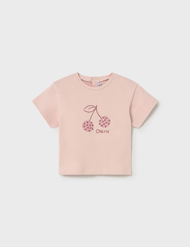 Maglietta ciliegia basic neonata 