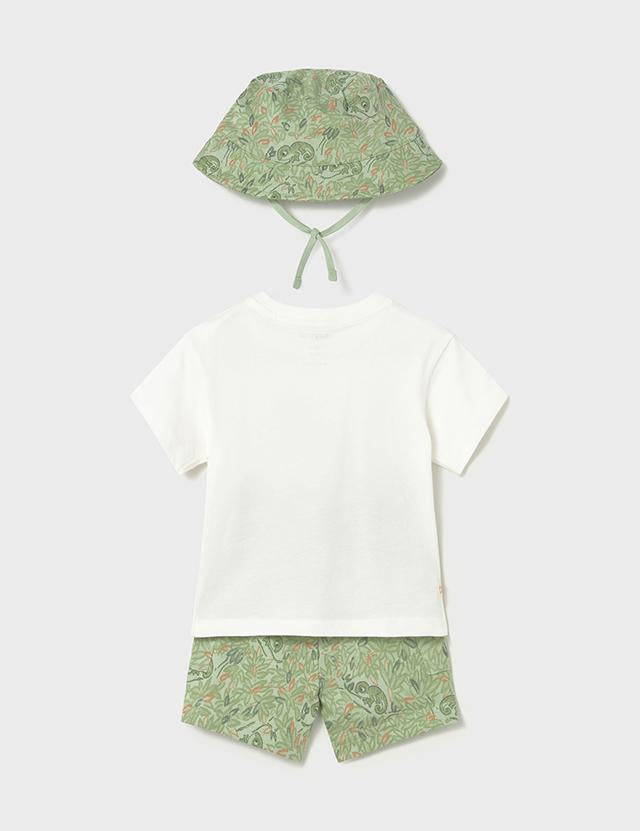 Completo in maglia 3 pezzi con cappello neonato 