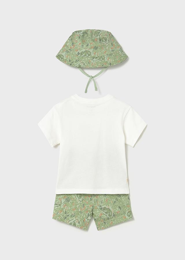 Completo in maglia 3 pezzi con cappello neonato 