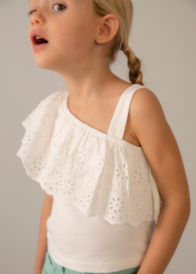 Canottiera con volant bambina 