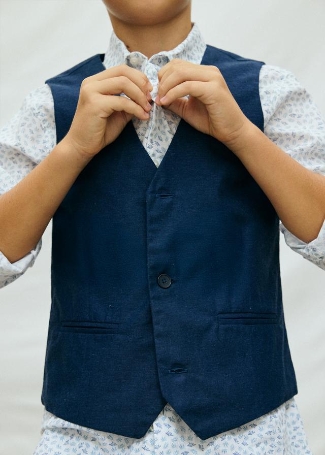 Gilet elegante in lino ragazzo 