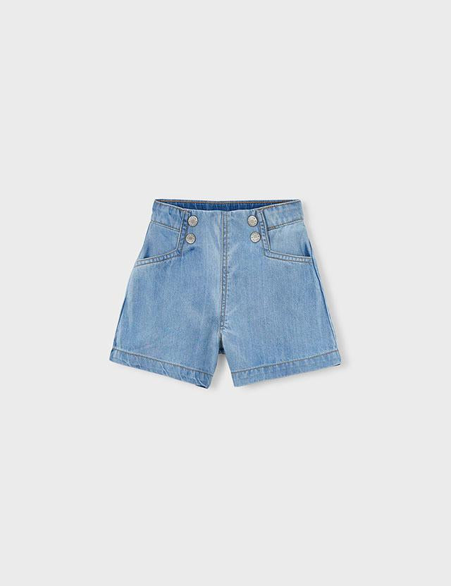 Bermuda denim fluido bambina 