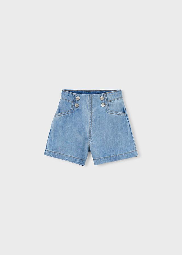 Bermuda denim fluido bambina 