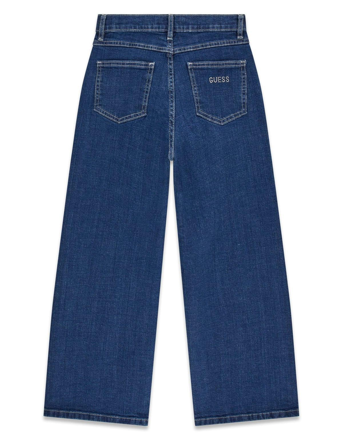 Jeans palazzo con strass ragazza Guess 