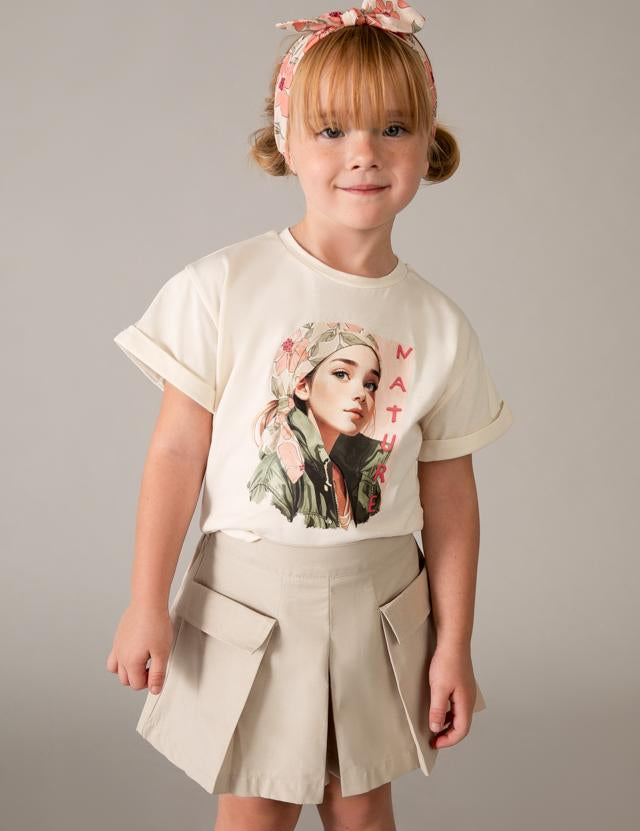 Gonna pantalone cargo bambina<BR/> 