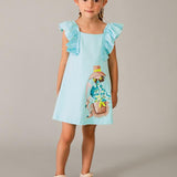Vestito punto volant bambina 