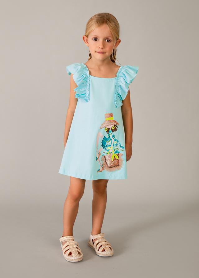 Vestito punto volant bambina 