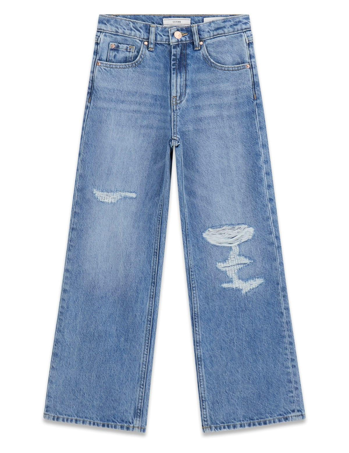 Jeans palazzo con rotture ragazza Guess 