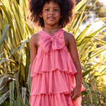 Vestito bambula volant bambina 