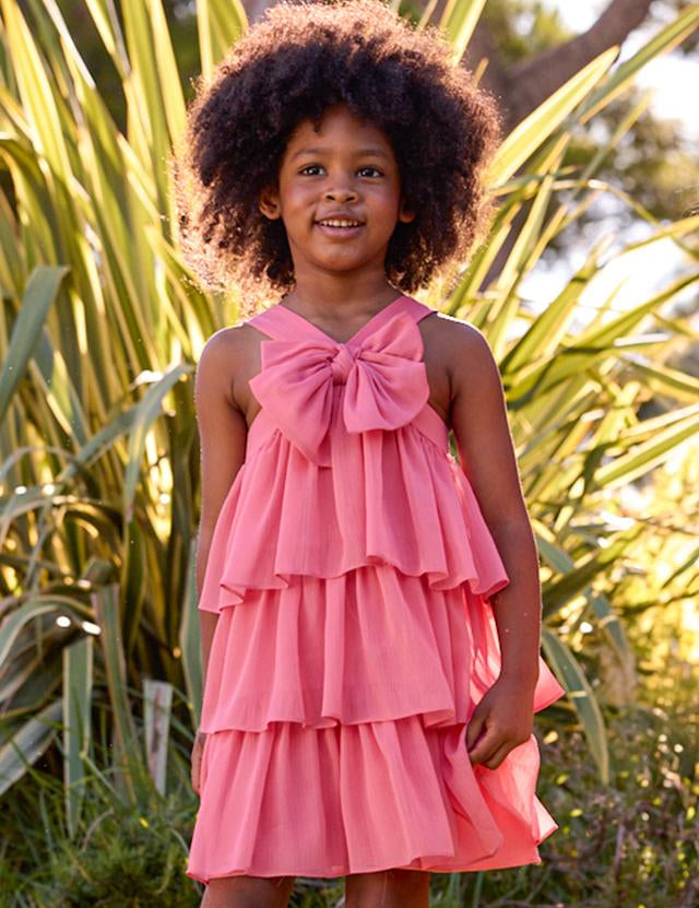 Vestito bambula volant bambina 