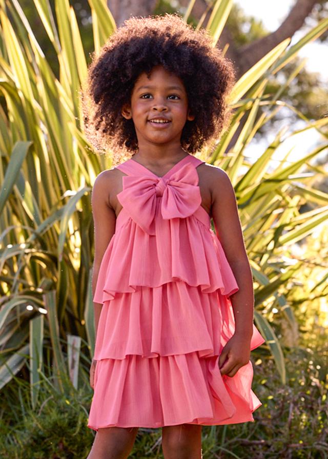 Vestito bambula volant bambina 