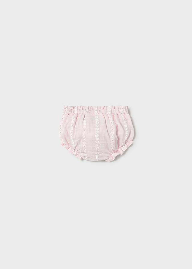 Completo 3 pezzi tricot neonata rosa 