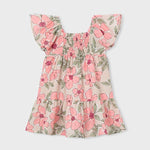 Vestito stampato nido d'ape bambina 