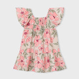 Vestito stampato nido d'ape bambina 