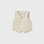 Gilet elegante in lino neonato<BR/> 