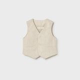 Gilet elegante in lino neonato<BR/> 