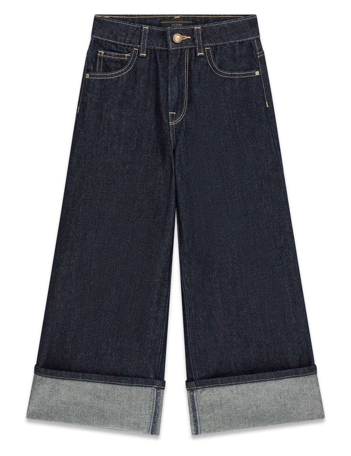 Jeans palazzo con risvolto ragazza Guess 