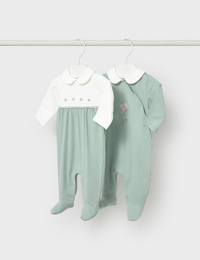 Set 2 pigiamini lunghi neonata 