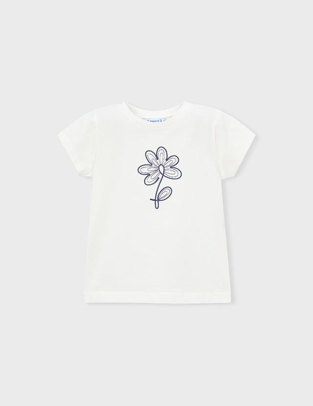 Maglietta fiore basic neonata 