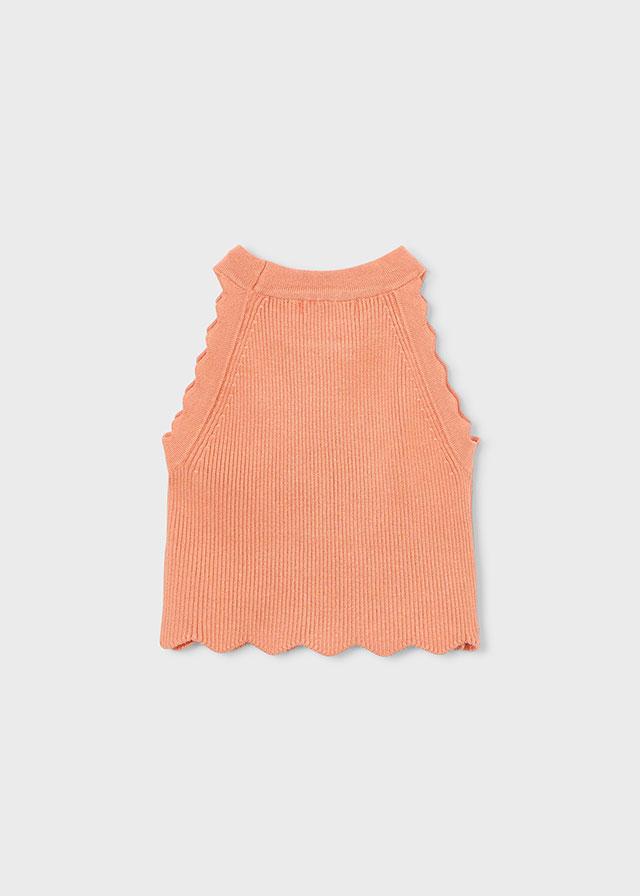 Top con collo all'americana bambina 
