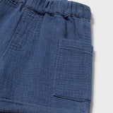 Bermuda bambula effetto jeans neonato 
