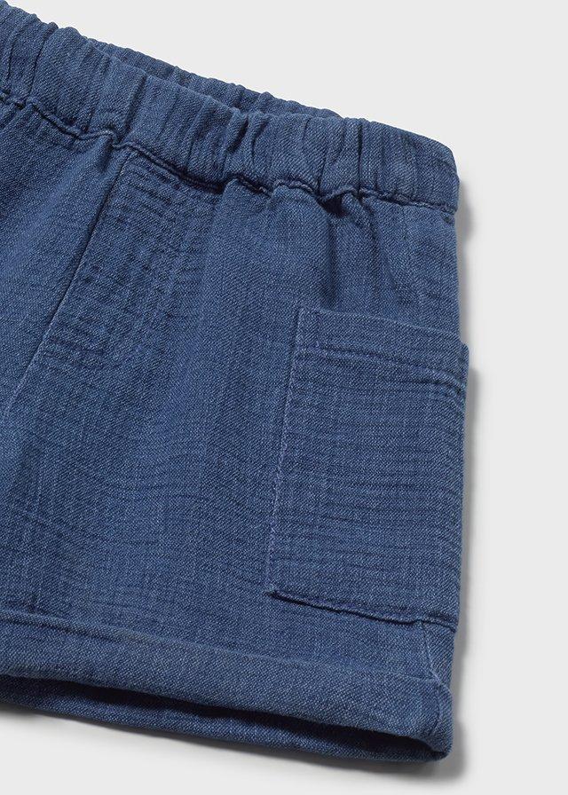 Bermuda bambula effetto jeans neonato 