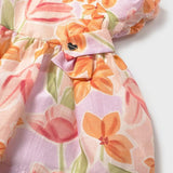 Vestito cerimonia stampato fiori neonata 
