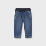 Pantalone jeans con cintura elasticizzata neonato 