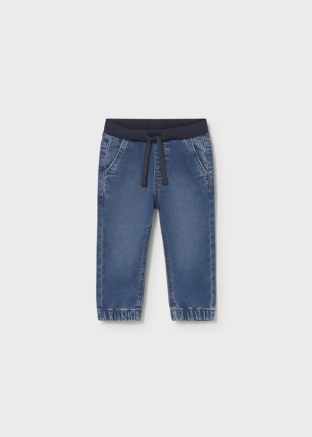 Pantalone jeans con cintura elasticizzata neonato 