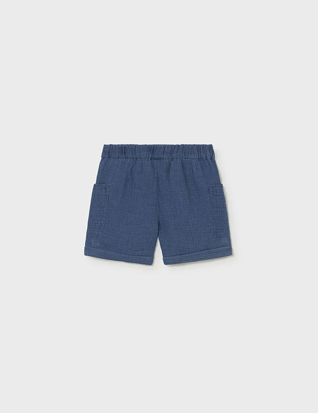 Bermuda bambula effetto jeans neonato 
