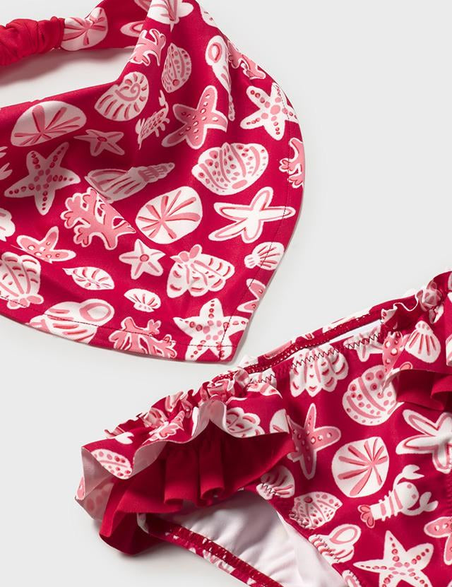 Costume modello culotte e fazzoletto neonata 