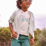Bermuda relaxed fit in lino bambino 