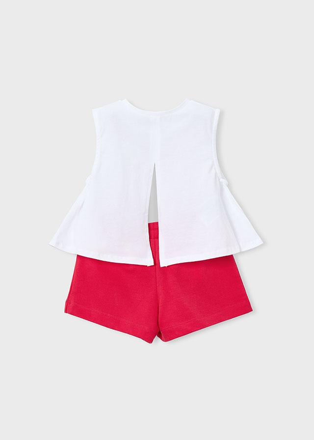 Completo short stamapato bambina 