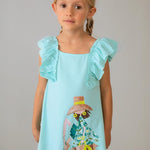 Vestito punto volant bambina 