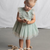Vestito tulle con cerchietto neonata 