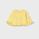 Completo 3 pezzi tricot neonata giallo 