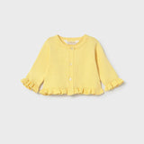 Completo 3 pezzi tricot neonata giallo 