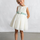 Vestito cerimonia tulle ricamato bambina 