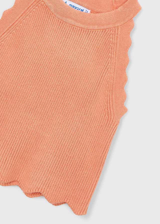 Top con collo all'americana bambina 