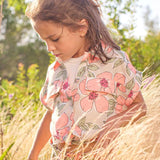 Blusa stampata con top bambina 