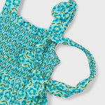 Vestito stampato con fascia abbinata bambina 