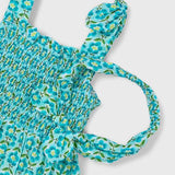 Vestito stampato con fascia abbinata bambina 