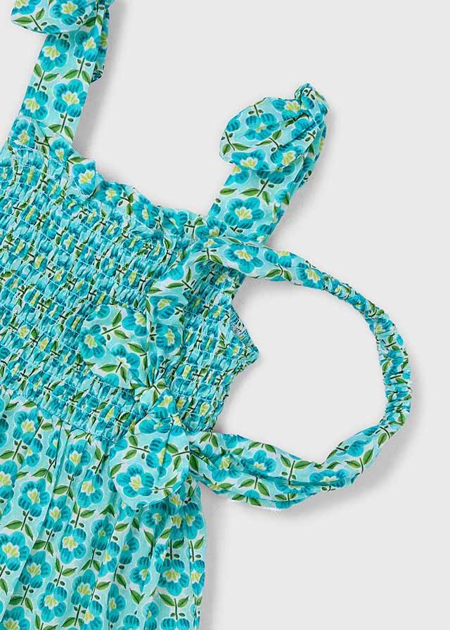 Vestito stampato con fascia abbinata bambina 