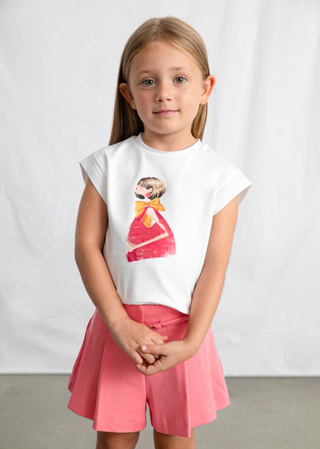 Maglietta stampata bambola bambina 