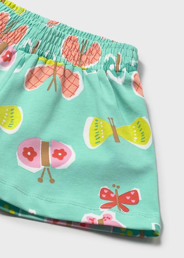 Pantaloncino punto stampato neonata 