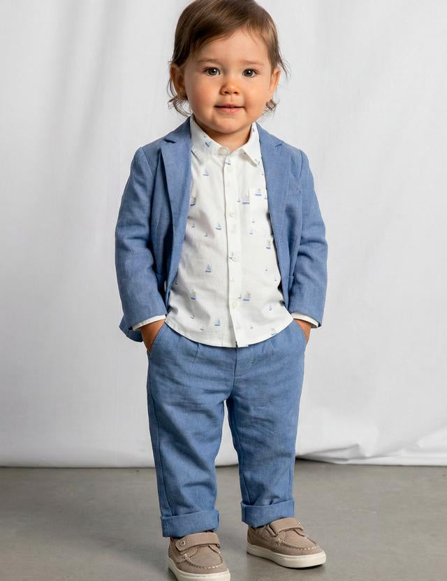 Pantalone lino elegante neonato 
