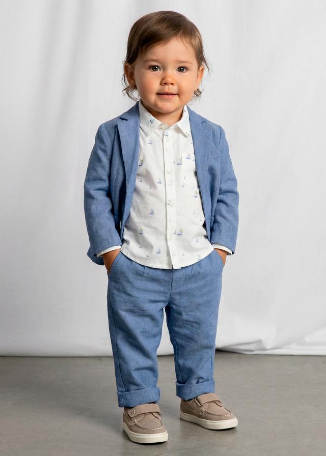 Pantalone lino elegante neonato 