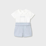 Completo cerimonia pantaloncino e camicia neonato 