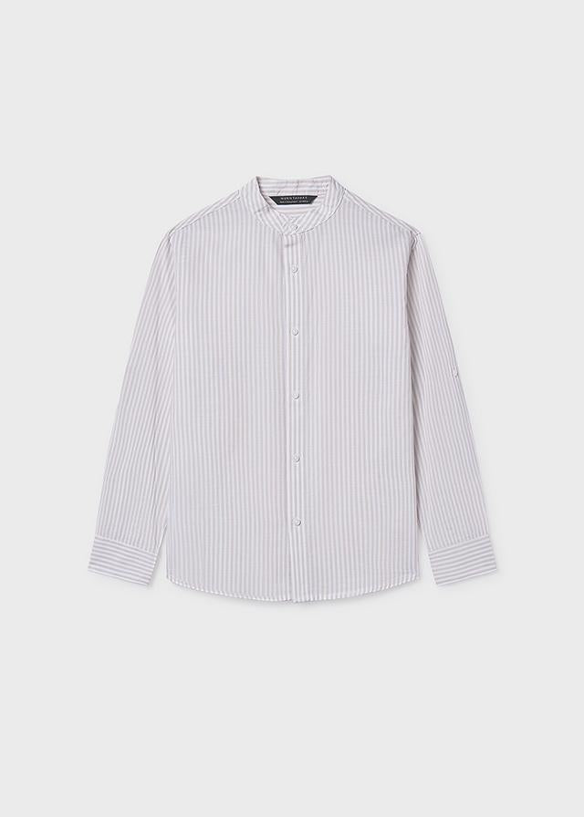 Camicia manica lunga colletto alla coreana ragazzo 