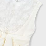 Vestito cerimonia con dettagli in pizzo bambina 